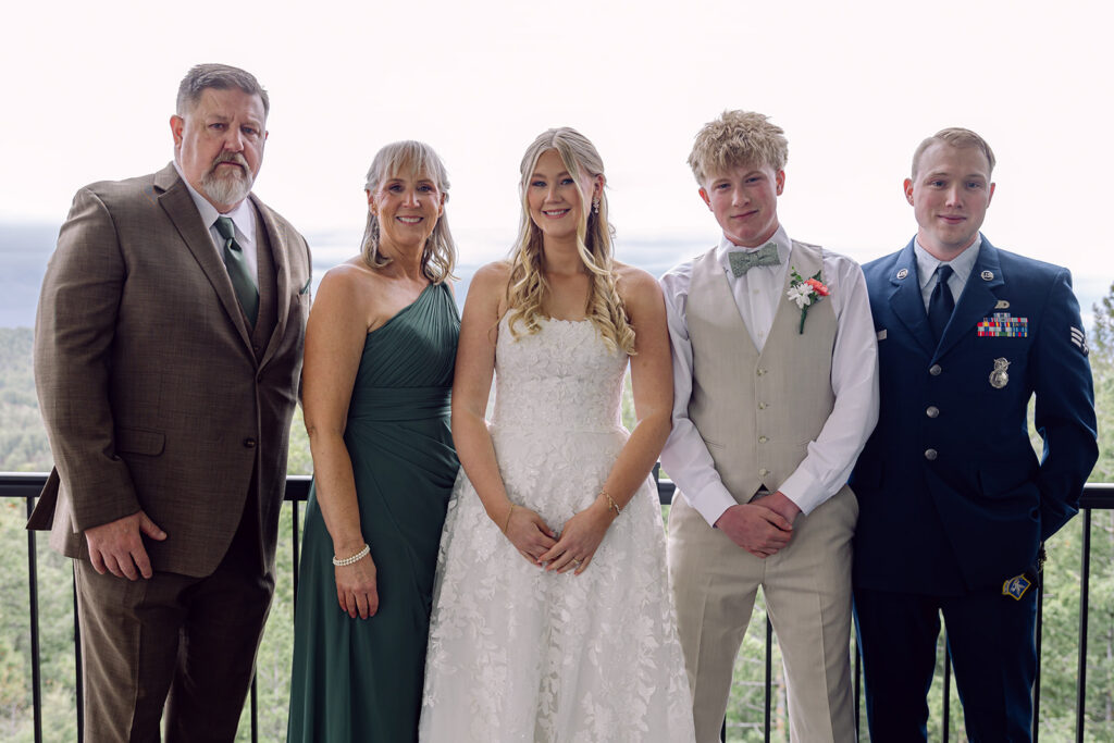Portrait of the bride and her family