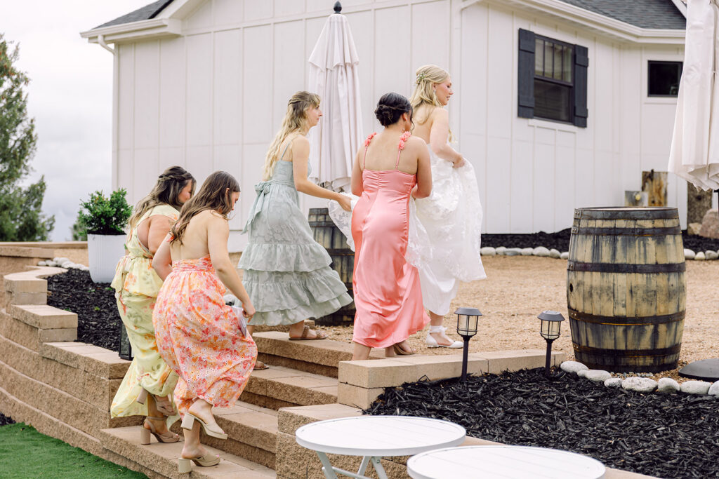 Bride coming back to the Main House