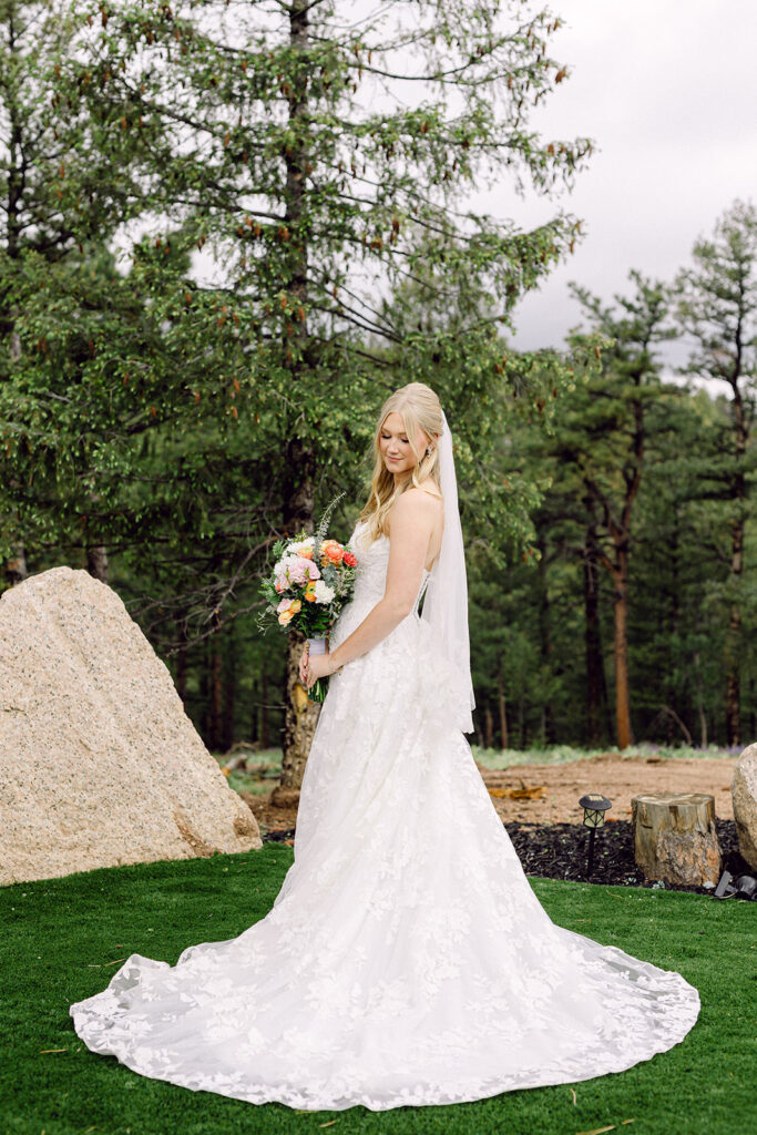 Elegant bride at The View at Madge Gulch
