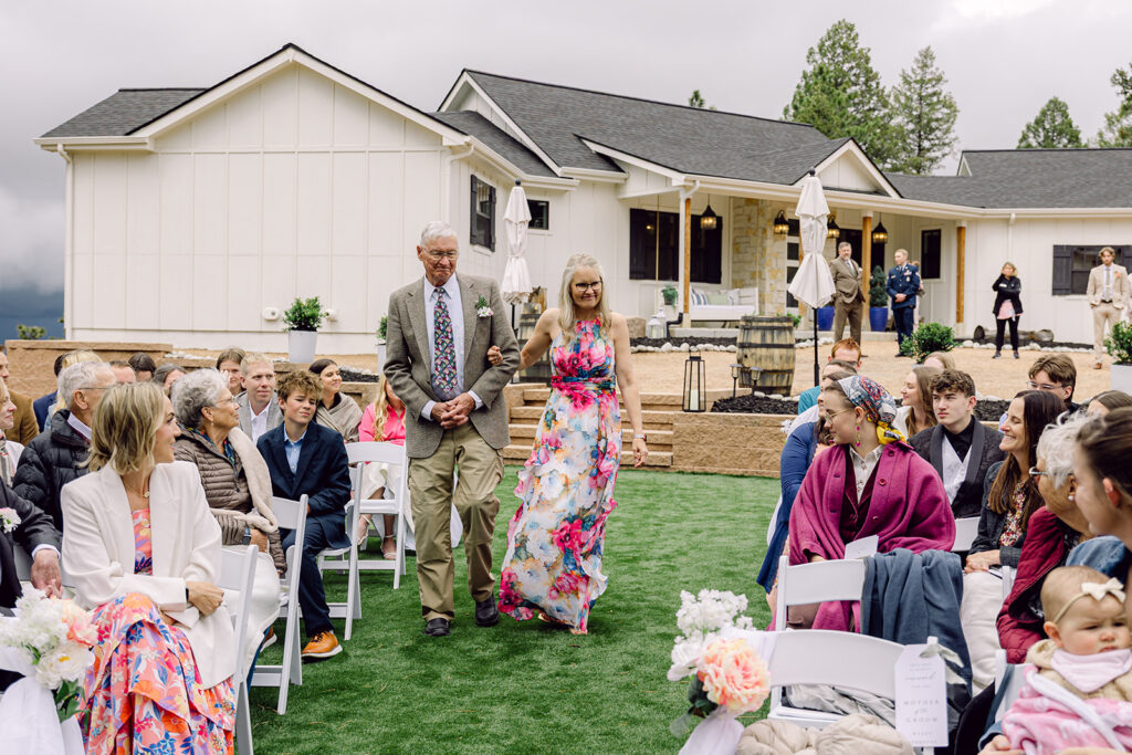 Mom of the groom and grandfather entrance