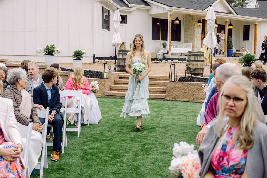 Entrance of the bridesmaids