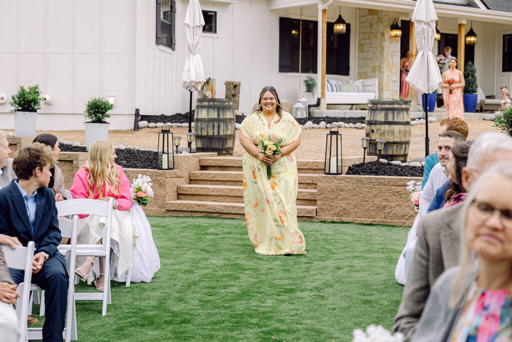 Entrance of the bridesmaids
