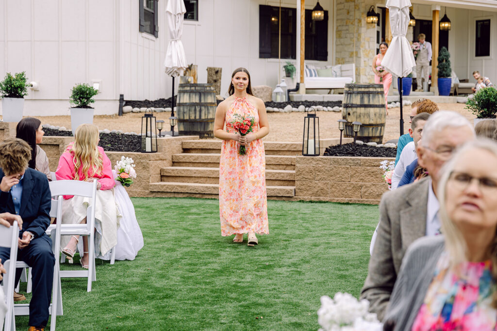 Entrance of the bridesmaids