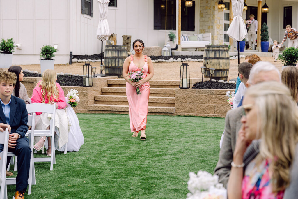 Entrance of the bridesmaids