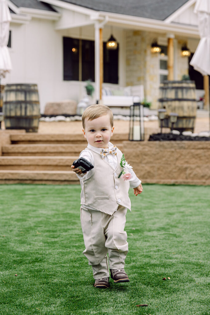 Kid bring wedding rings