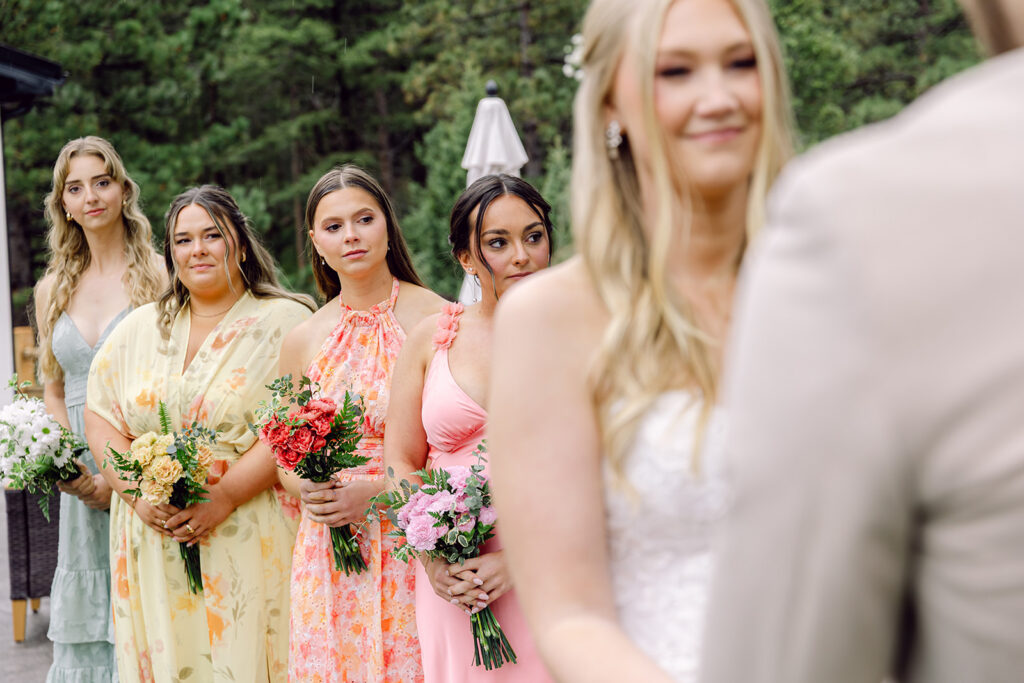 bridesmaids at the ceremony