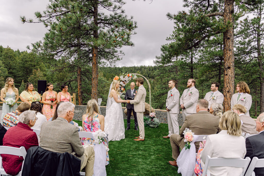 Wedding ceremony moment at The View at Madge Gulch