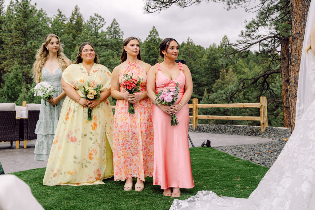 bridesmaids at the ceremony