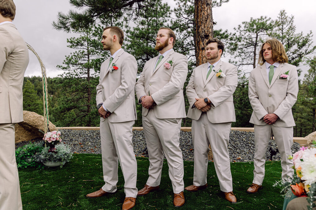 groomsmen at the ceremony