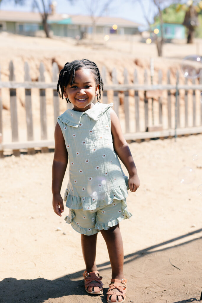 Birthday girl at the farm in San Diego CA