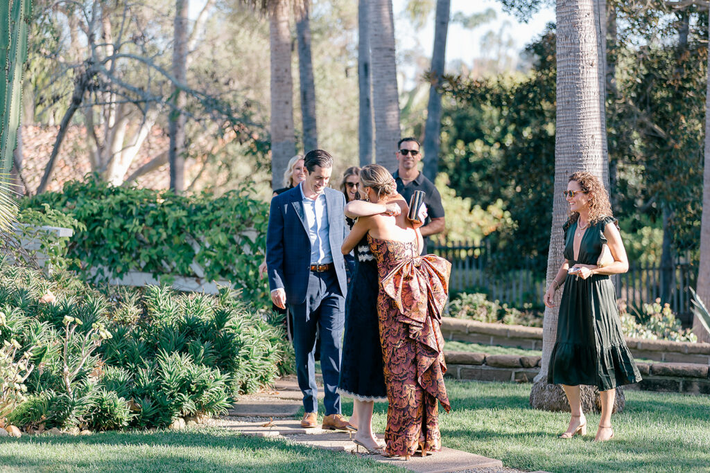party guest arriving at Rancho Santa Fe private property