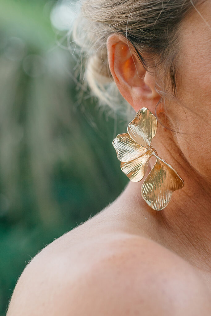 Luxury earrings detail Rancho Santa Fe