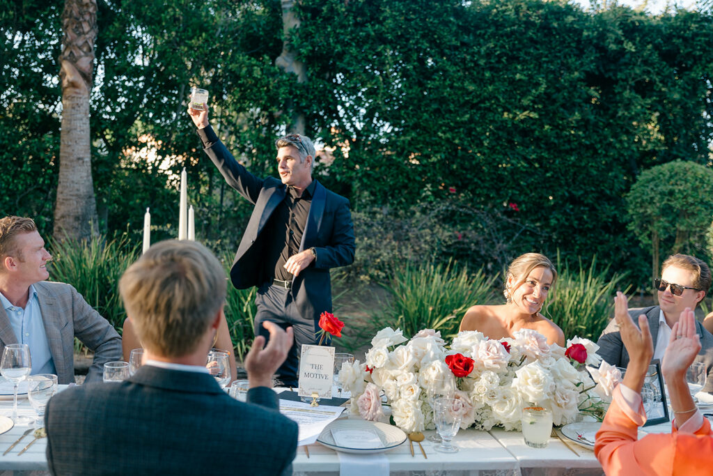 Dinner moment in Rancho Santa Fe birthday celebration