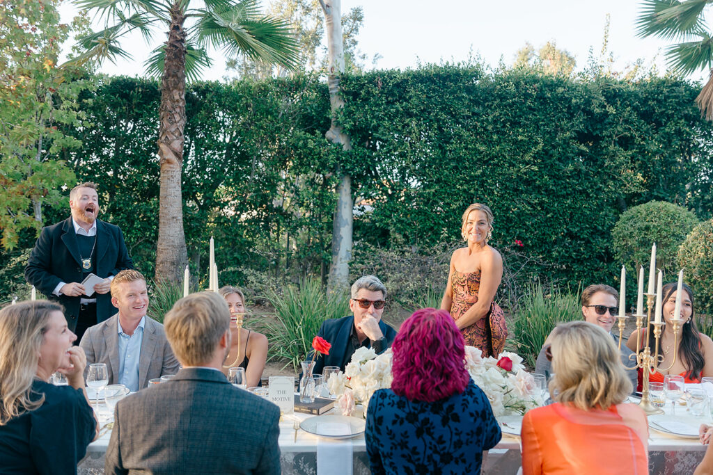 Birthday girl in a dinner moment at her house in Rancho Santa Fe