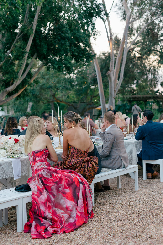 Dinner moment during a birthday party in Rancho Santa Fe