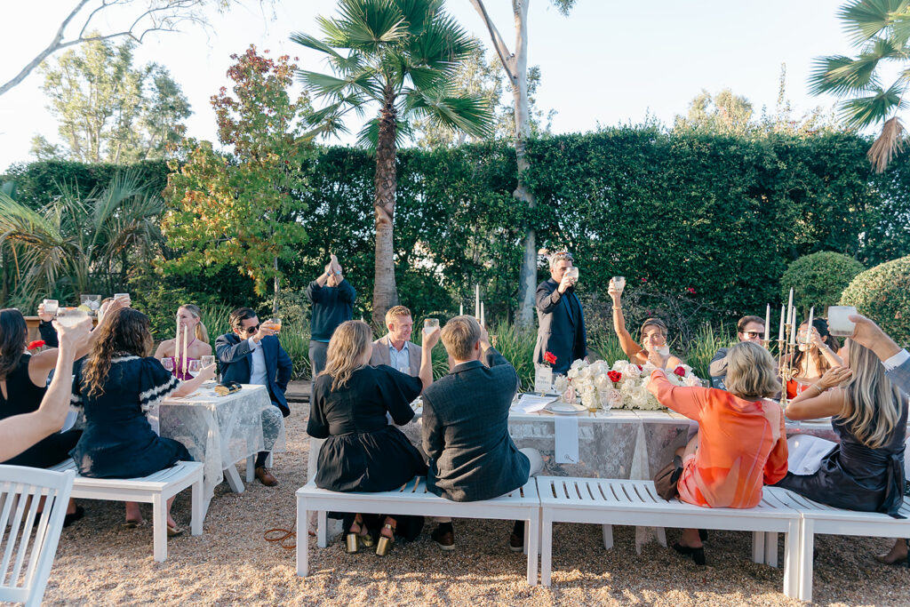 Toast to the birthday girl in Rancho Santa Fe private party